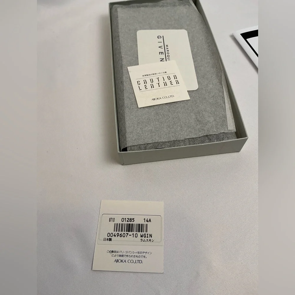 New Givenchy Black Lambskin Leather Long Wallet with Box, Tags & COA